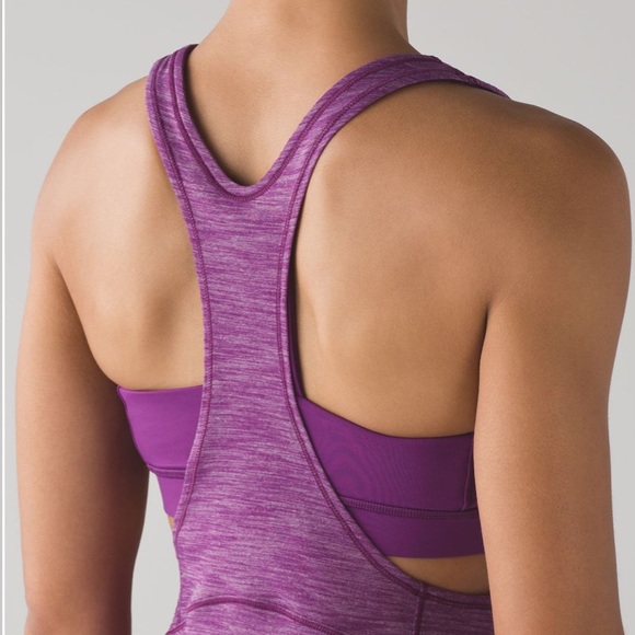 Lululemon On Track Tank with built-in bra - Heathered Aurora - Picture 3 of 10